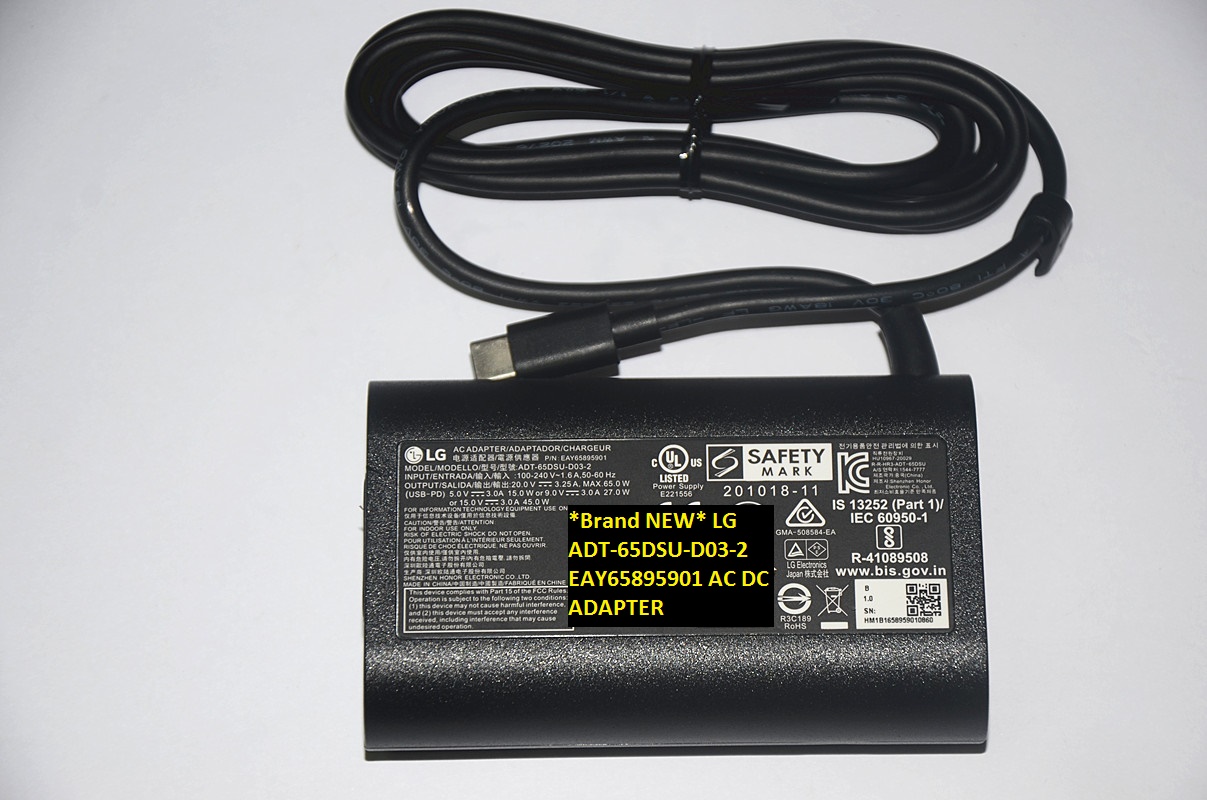 *Brand NEW* LG ADT-65DSU-D03-2 EAY65895901 AC DC ADAPTER - Click Image to Close